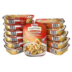 ‎Buss Buss Freizeitmacher - garšīgi tortellini tomātu mērcē - rafinēts ar sulīgām tītara sloksnēm - 12 x 300 g