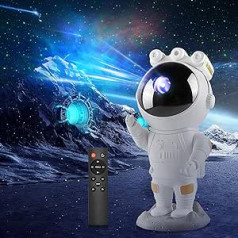 Astronaut LED Starry Sky Projector, Galaxy Star Projector Spaceman Night Light, Planetarium Projector with Timer and Remote Control, Bedroom Ceiling Projection Lamp, Gift for Children and Adults