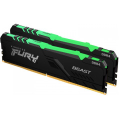 Atmiņa ddr4 fury beast rgb 16gb (2*8gb)/2666 cl16