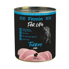 Fitmin for life dog canned turkey 800g