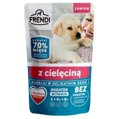 Frendi junior pieces in sauce with veal for dogs 100g