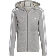 Adidas Essentials 3 svītru kapuces ar pilnu rāvējslēdzēju Jr IC3635 / 140 cm