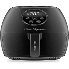 PRIXTON Cook Organics - 3.5 Litre Hot Air Fryer Airfryer - Electric Fryer without Oil - Power 1300 W - 10 Preset Programmes - LEDs - Touch Sensitive Screen