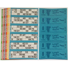 Jumbo Bingo Ticket Booklets, 6 to View, 8 Game