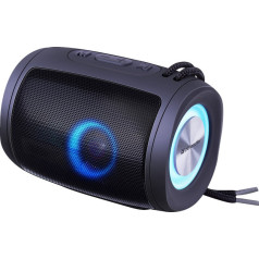 Izbaudiet melno Bluetooth skaļruni S200 TWS 2.0