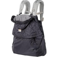 ERGObaby Winter Cover, Rain Cover and Cold Protection with Fleece Lining for All Baby Carriers, All-Weather Protection with Water-Repellent Cover, Charcoal
