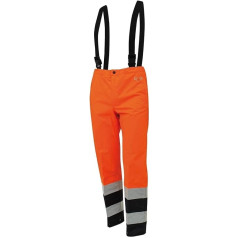 SIGGI WORKWEAR Unisex divu toņu augstas redzamības bikšu pārvalki Überhose zweifarbig, oranža, XS