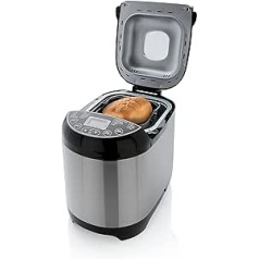 Brabantia BBEK1114 Bread Maker - Bread Maker - 19 Programmes - Time Delay 15 Hours - Keep Warm Function - 3 Browning Levels - Suitable for Diets and Allergies - Stainless Steel