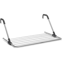 Brabantia 105241 Door Drying Rack 4.5M in Metallic Gray, Stainless Steel