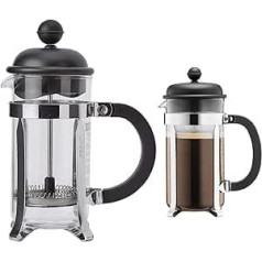 Bodum CAFFETTIERA kafijas automāts (franču preses sistēma, pastāvīgais nerūsējošā tērauda filtrs, 1,0 litri) un 1913-01 CAFFETTIERA kafijas automāts (franču preses sistēma, pastāvīgais nerūsējošā tērauda filtrs, 0,35)