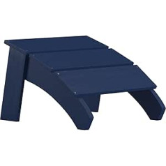 Flash Furniture SAWYER Adirondack Indoor Outdoor Commercial Grade Adirondack Style Ottoman Navy