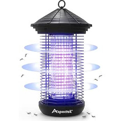 Aspectek Insect Killer elektriskais kukaiņu slazds 20 W UV gaismas mušu slazds lietošanai ārā un iekštelpās, ūdensizturīgs, līdz 1000 kvadrātpēdu FT pārsegs mājām, iekšpagalmam, dārzam, virtuvei