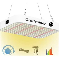 GroCruiser augu lampa LED pilna spektra, 600 W LED augšanas spuldze ar 584 gaismas diodēm, UV un IR iekštelpu augiem, pilna spektra augu gaisma ar margrietiņas ķēdes funkciju VEG, ziedi