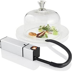 Gastronoma 16310205 Mini Food Smoker - Räucherpistole für Lebensmittel - Smokin-Gun - Räucher-Gerät - Edelstahl Design und Batteriebetrieb - Grau