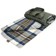 Tweedmill Eventer Schurwolle Picknickdecke – Kleid Stewart Tartan – Gedeckten Blau/Oliv