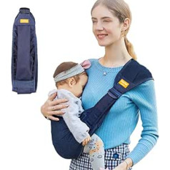 GUBBY GUPS® Family-Land.de® Ergonomisks, praktisks zīdaiņu pārvadātājs V1.0 ātrai lietošanai — Baby Sling jaundzimušā zīdaiņa pārvadātājs mazulim līdz 15 kg, gurnu sēdekļa zīdaiņu pārvadāšanas sistēma