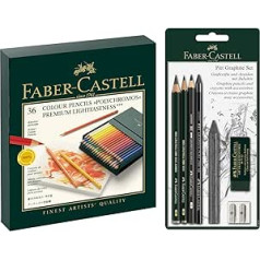 Faber-Castell 110092 krāsaini zīmuļi, polihromi, iepakojumā 36, Studio Box