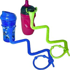 Brilli Baby Cup Catcher - Pack of 2 Sippy Cup Safety Belts - Catches the cup, keeps it closed and clean.