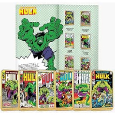 FANTĀZIJAS KLUBS Marvel The Incredible Hulk 24 k apzeltīts stienis, pilnīga kolekcija / oficiālās Marvel dāvanas ierobežots izdevums