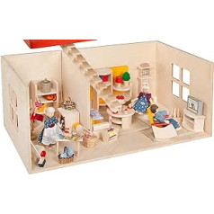 Rülke Wooden Toys 23211 Leļļu namiņš, koka krāsā