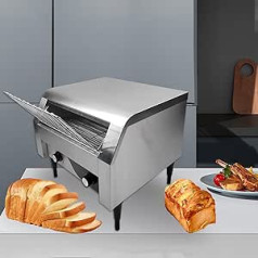 WDDEYYDS Förderband Toaster Backofen kommerziell Schublade Toaster Ofen vielseitig Brot Bagel Frühstück Herstellung von Lebensmitteln Grillmaschine für Hotel Restaurant Cafe, Silver-150