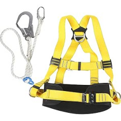 cigemay Fall Protection Outdoor Safety Belt for High Altitude Operation with Rope and Bag, High Load Capacity, High Height Safety Equipment