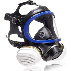 Dräger X-plore 5500 Respirator Full Mask with Replaceable A1B1E1K1 Hg P3 R D Combination Filters Against Gases, Vapours and Particles