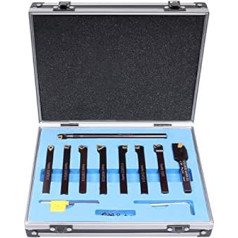 Accusize Industrial Tools 9Pcs/Set Indexable Carbide Rotary Tools and Drill Bar 2988-0038