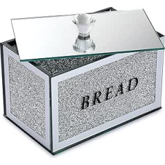 BTSKY 25*16*16 см Коробка для хранения хлеба с крышкой блестящие стеклянные кристаллы