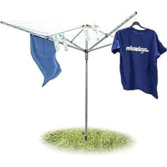 Relaxdays 10018372 49 M Clothes Line Virve īpaši izturīga zemējuma smaile, 4 lapas