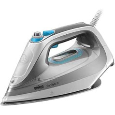 Braun TexStyle 9 Steam Iron SI 9270WH - Iron with Freeglide 3D Soleplate, Vertical Steam, 3100 Watt, White