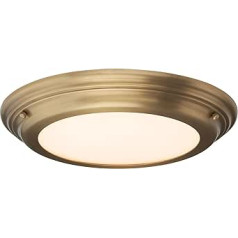 Licht-Erlebnisse Anisa LED Ceiling Light in Brass IP54 Diameter 36 cm Art Nouveau Design Elegant Bathroom Lamp Bathroom Lighting