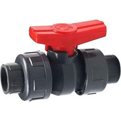 1 Piece PVC Connection Valve Connector 20/25/32/40/50mm Double Connect Ball Valve Aquarium Fish Agricultural Garden Irrigation Adapter Water Pipe Connectors (Size : 32mm)