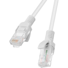 Patchcord utp lanberg pcu5-10cc-0025-s (rj45 - rj45 ; 0,25m; utp; cat. 5e; pelēka krāsa)