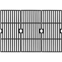 Denmay Cast Iron Cooking Grate 43 x 21 cm for Charbroil, Enders Boston 3, Enders Monroe 3 Pro, Landmann Triton 3&4, Profi Cook PC-GG 1058/1059, Barbecook Siesta 310, Broil King - Pack of 3