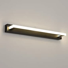 Toollight LED spoguļa lampa vannas istabai 18 W 2025 LM 42 cm sienas gaisma spoguļa lampa 4500 K dabiskās gaismas sienas lampa vannas istabai moderna melna