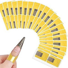 BUDOCI Pack of 120 Nail Stencils Self-Adhesive Modelling Stencils Nail Forms for Nail Extension Gel Nails Artificial