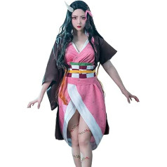 FCCAM Agatsuma Zenitsu Cosplay kimono pilns komplekts Anime Zenitsu Cosplay kostīms pieaugušajiem