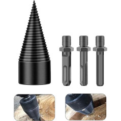 32 mm wood splitter drill, split wood cone wood splitter drills, cone splitter, wood splitter screw cone, firewood splitter splitter, screw cone