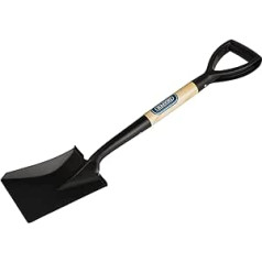 Draper 15073 Square Mouth Mini Shovel with Wood Shaft, 0 V, Black