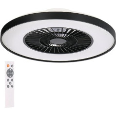 Proventa griestu ventilators ar apgaismojumu 60 W - diametrs 60 cm, regulējams LED griestu apgaismojums ar ventilatoru, silta līdz neitrāla balta gaisma, enerģijas taupīšanas vasaras un ziemas režīms, iekļauta tālvadības pults