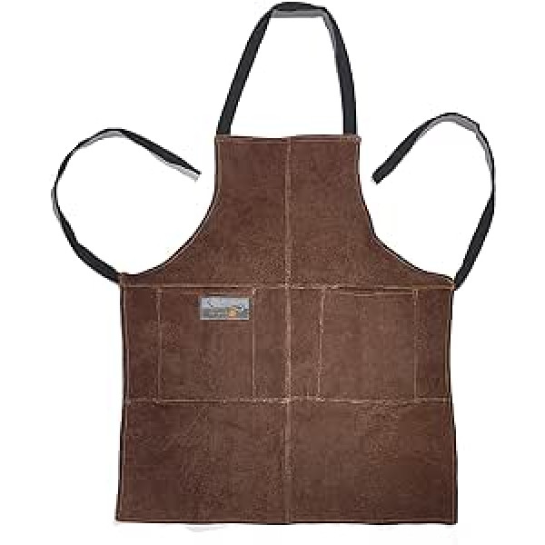 Outset F240 Leather Grill Apron, 0.25 x 26.5 x 29.75 inches, Brown Suede