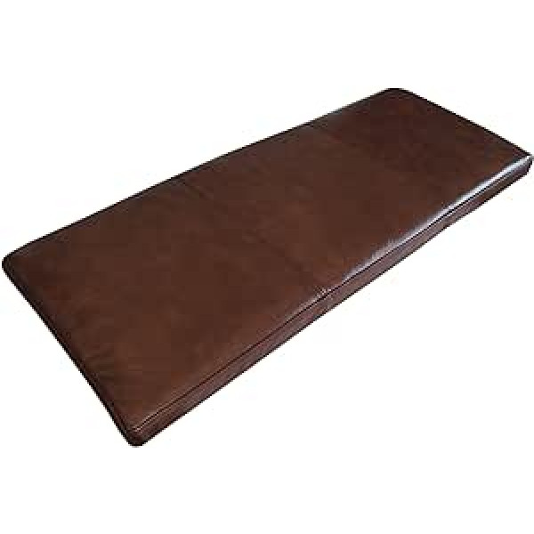 Quattro Meble Antic Brown īstas ādas sols spilvens sēdekļa spilvens ādas spilvens sols spilvens dubultā šūts īstas ādas spilvena sēdekļa pārvalks (45 x 115 cm)