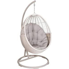 BKWJ Swing Chairs, Hammocks, Hanging Basket, Wicker Chair, Hanging Chair, Outdoor Balcony Lounge Chair, Lazy Rocking Chair, Garden Decor, Garden Furniture & Accessories, 105 x 105 x 195 cm / 41.3 x