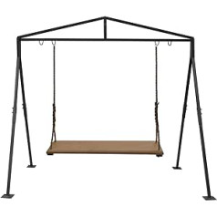 Hammock Frame, Indoor or Outdoor Swing Stand, Maximum Load 200 kg / 441 lbs Hammock Stand, Triangle Structure Stable and Firm, for Hanging Chairs, Swings (Black)