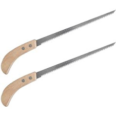 2-Piece Mini Carbon Steel Garden Saw, Portable Woodworking Saw with Non-Slip Handle for Pruning, Trimming, Cutting, Camping