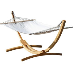 ALEOS. Blanca Hammock Frame 320 cm with Larch Wood Frame with Rod Hammock