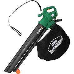 Monzana electric leaf vacuum, 3 in 1, 3000 W, shoulder strap and rollers, collecting bag, 45 L, leaf blower garden vacuum garden vacuum