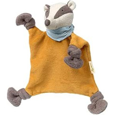 SIGIKID 39173 Kasimir Badger Green Baby Toy for Girls and Boys Recommended from Birth Orange/Grey