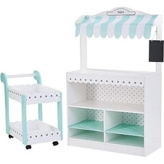 Teamson Kids — My Dream Bakery desertu stends — balts/mētru TD-13003A